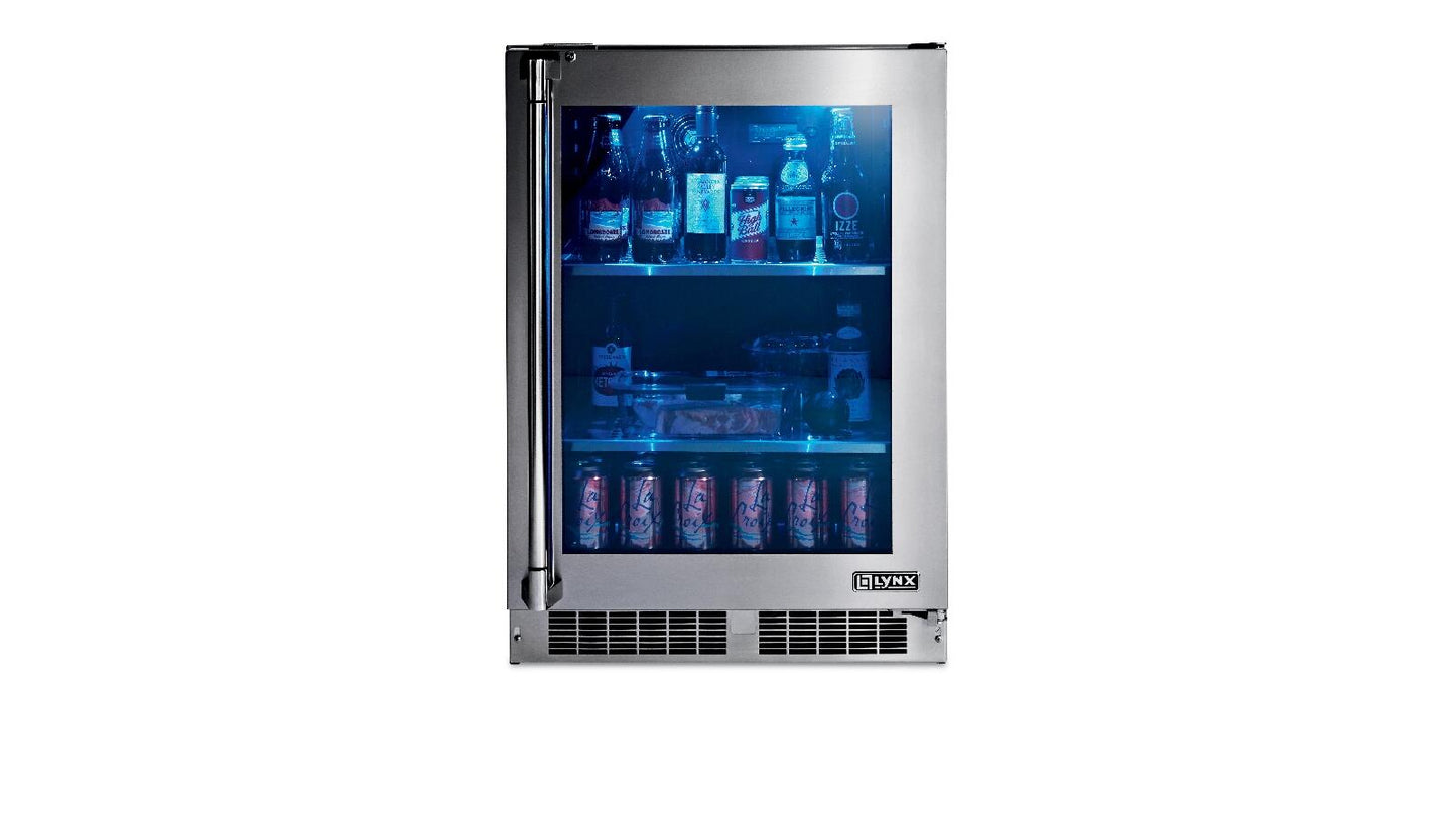 Lynx LM24REFGR 24" Outdoor Glass Door Refrigerator, Right Hinge