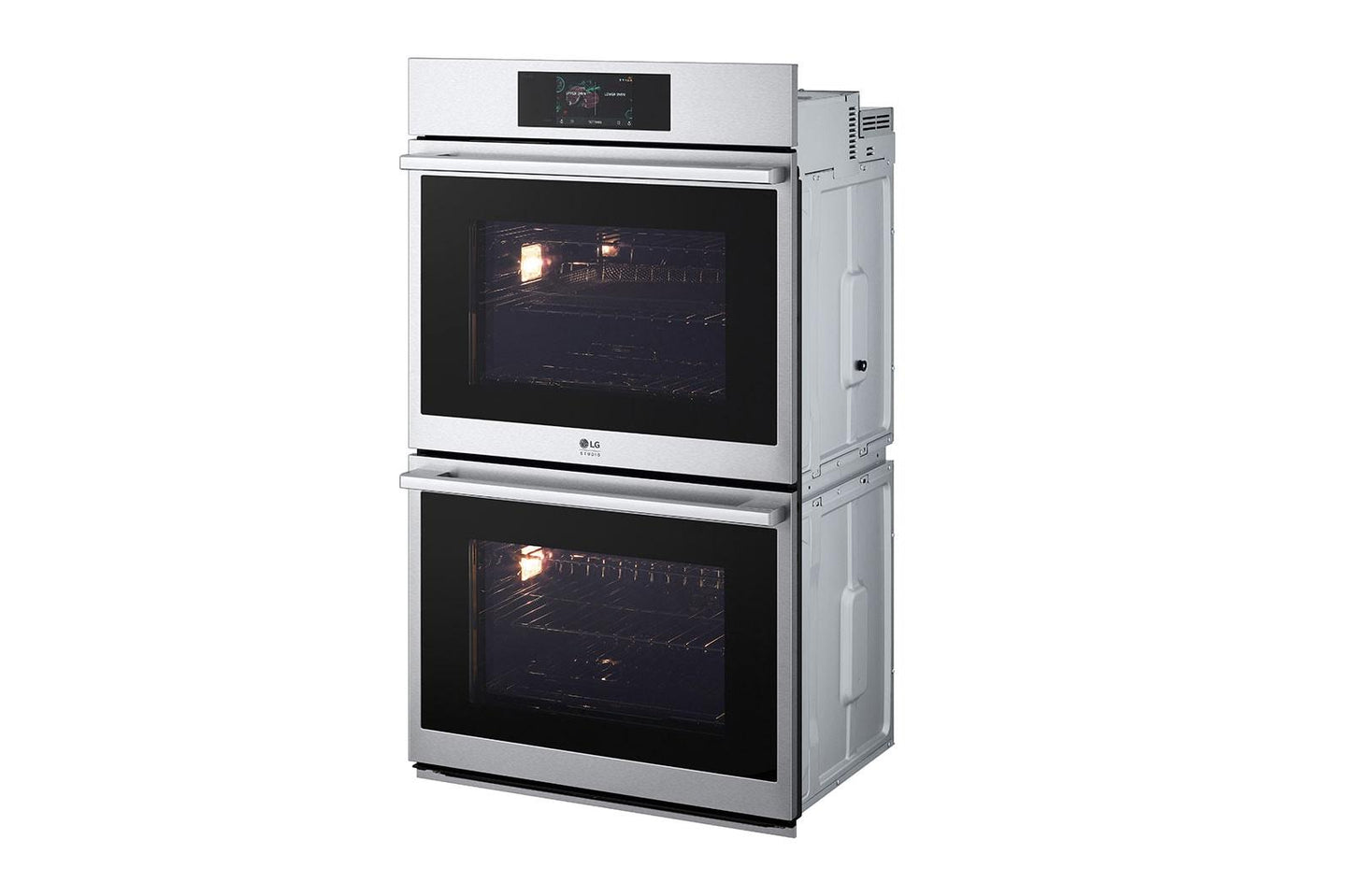 Lg WDES9428F Lg Studio 9.4 Cu. Ft. Smart Instaview® Electric Double Built-In Wall Oven With Air Fry & Steam Sous Vide