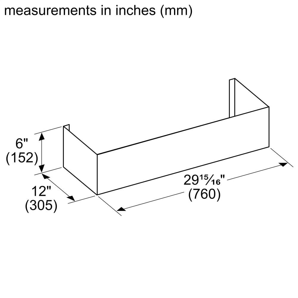 Thermador DC306W 6-Inch Tall Duct Cover For Pro Wall Hoods