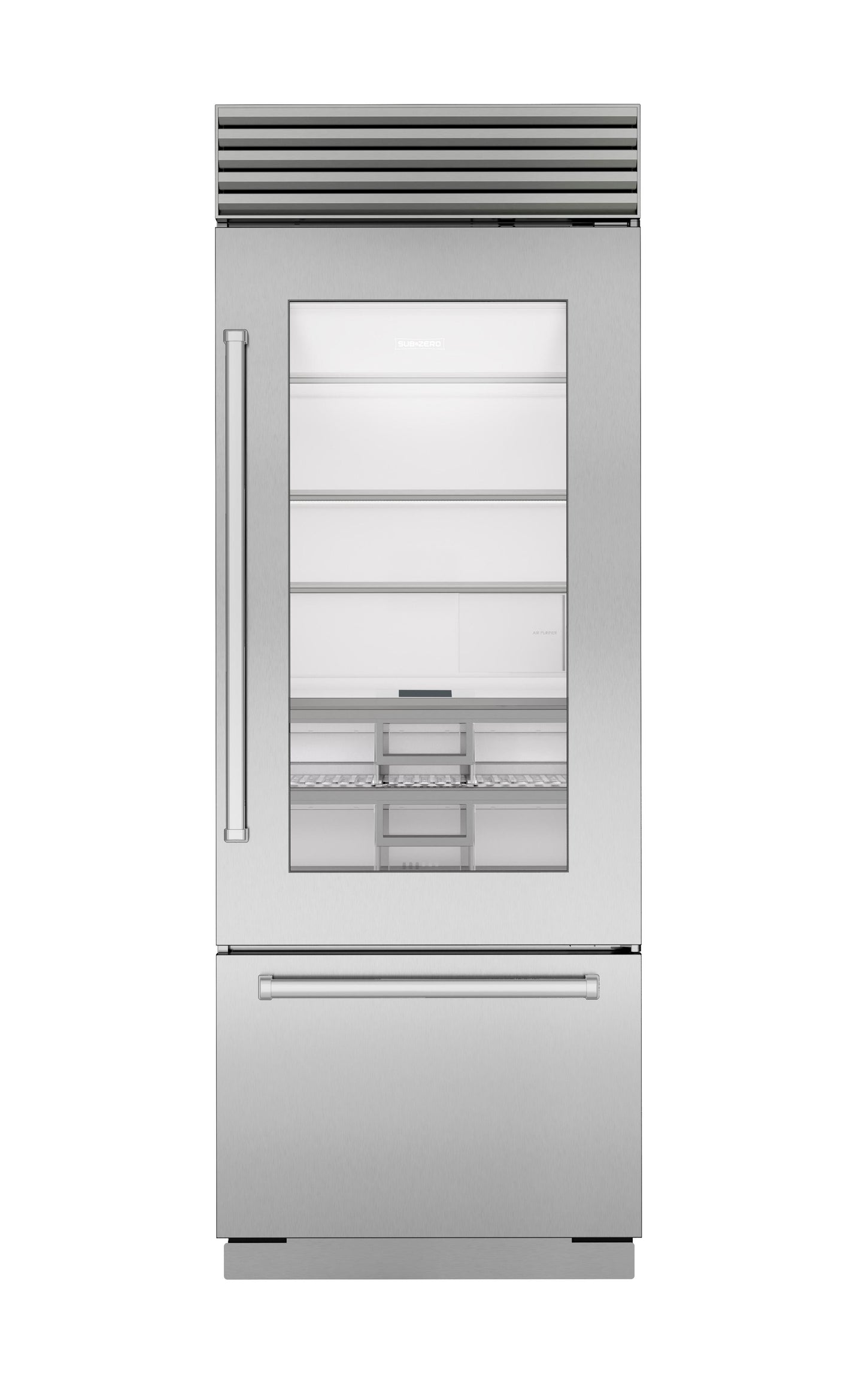 Sub-Zero CL3050UGSPL 30" Classic Over-And-Under Refrigerator/Freezer With Glass Door