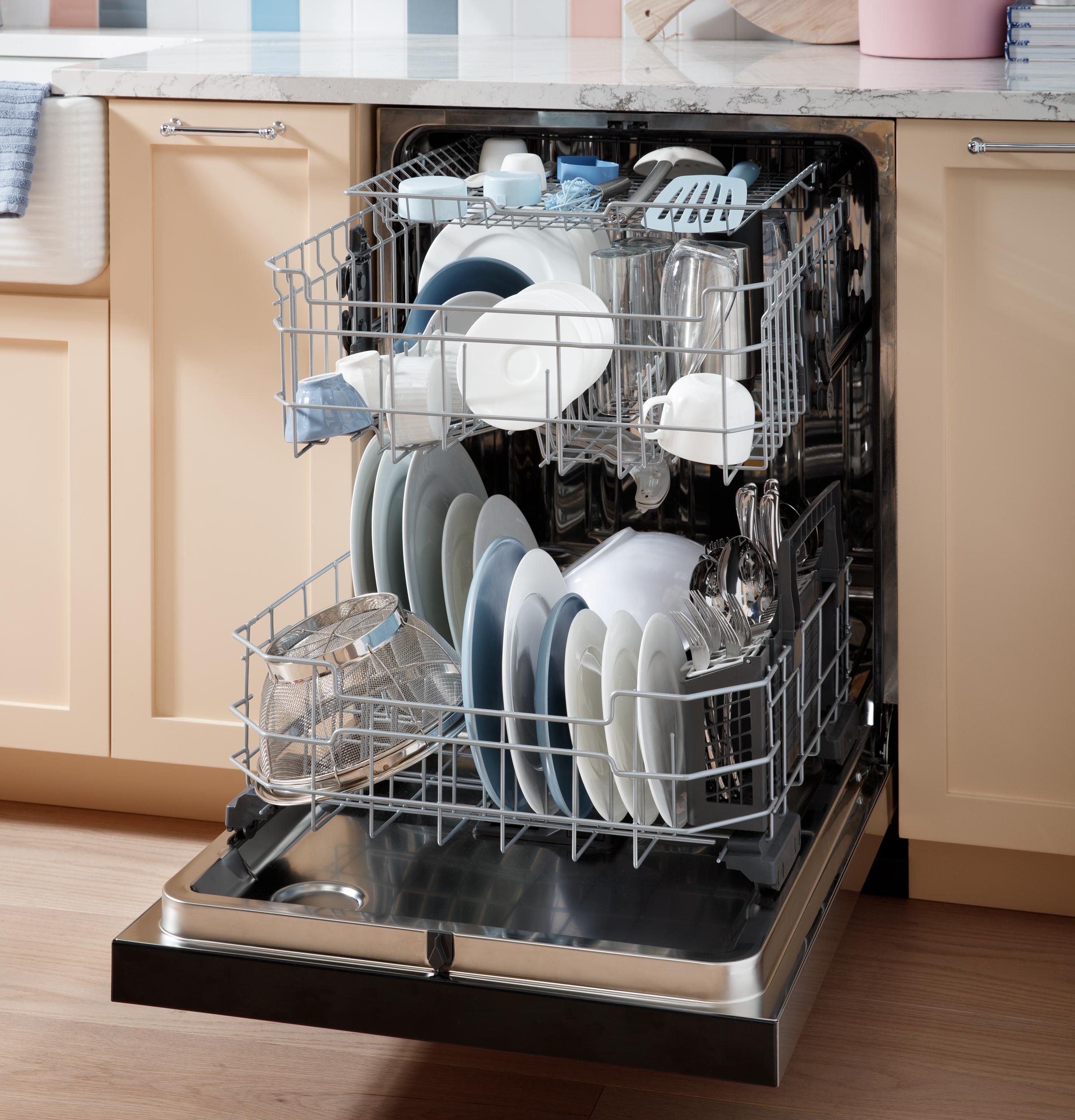 GE 24 in. in Stainless Steel Front Control Tall Tub Dishwasher with Steam  Clean for sale online