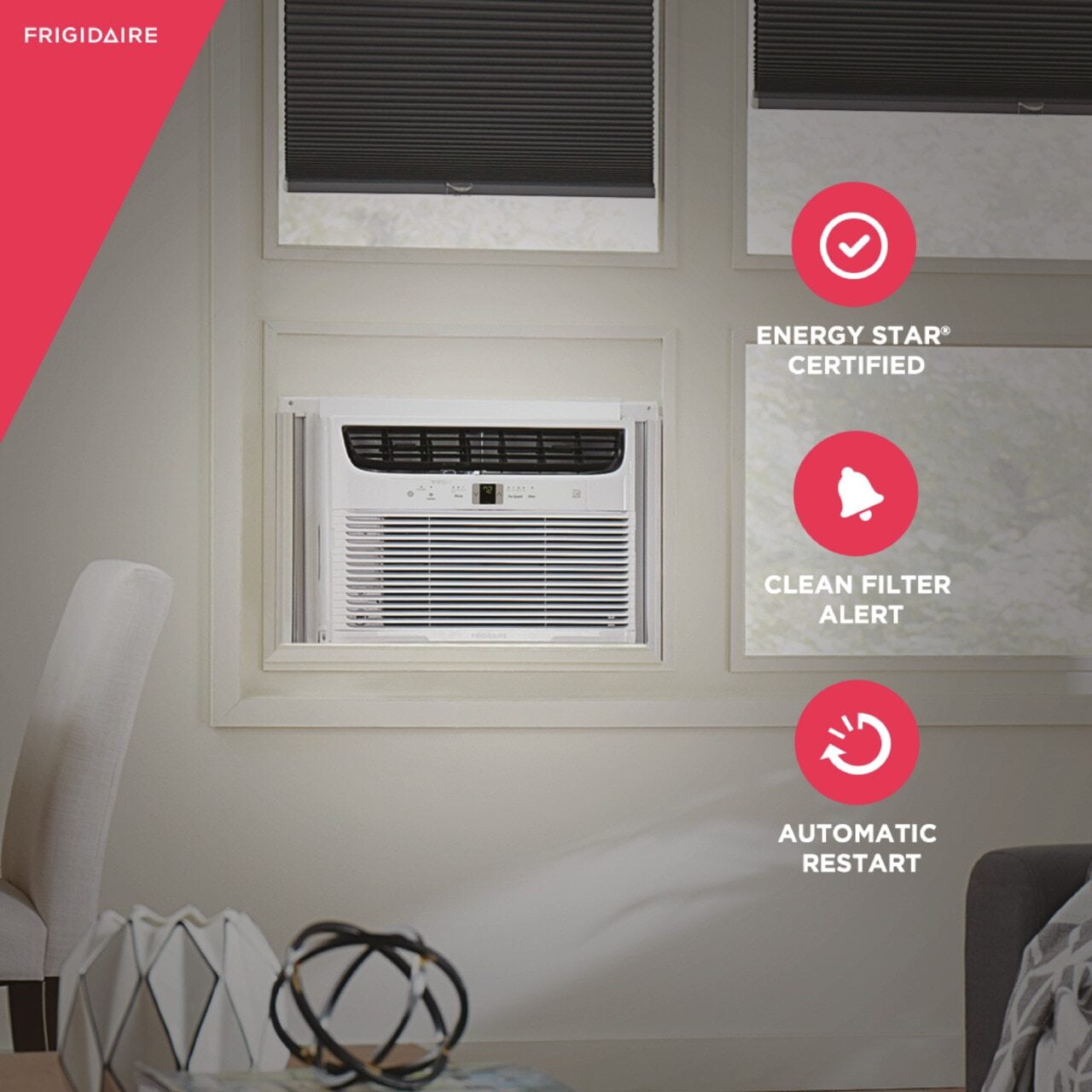 Frigidaire FHWW123WBE Frigidaire 12,000 Btu Connected Window-Mounted Room Air Conditioner