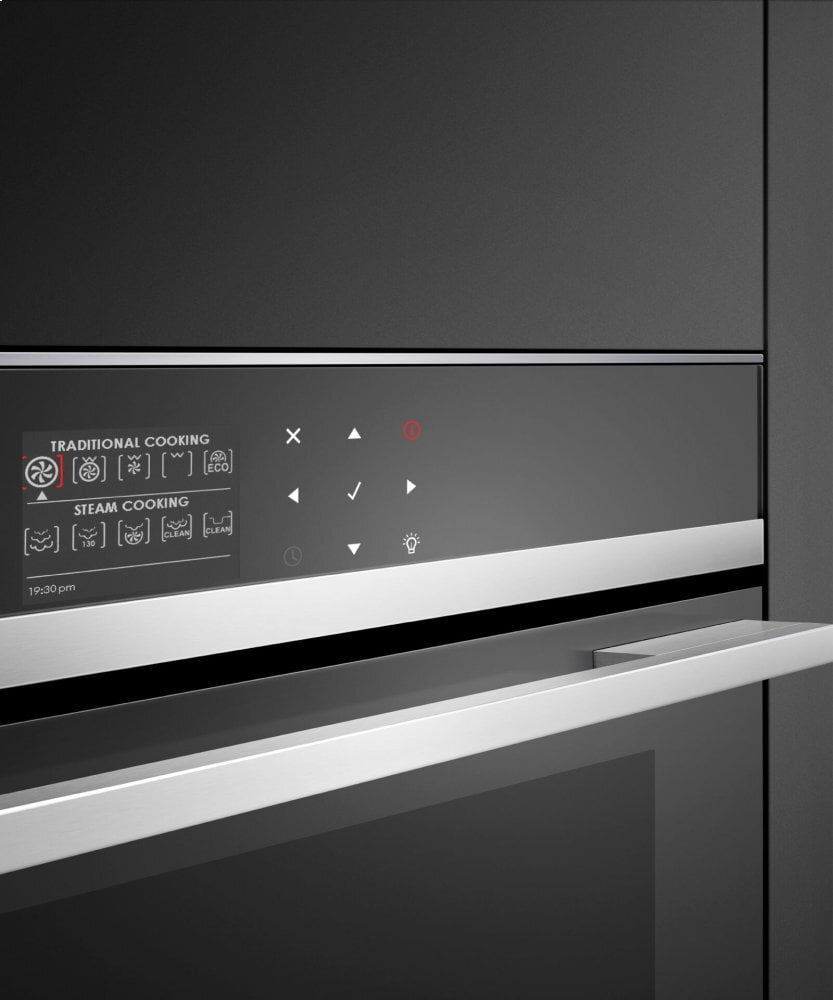 Fisher & Paykel OS24NDB1 Combination Steam Oven, 24", 9 Function