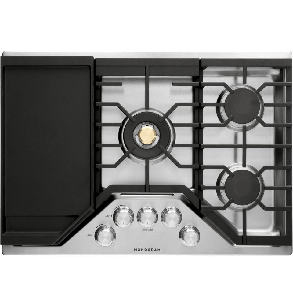 Monogram ZGU30RSLSS Monogram 30" Deep-Recessed Gas Cooktop (Natural Gas)