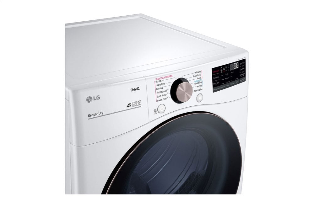 Lg DLGX4001W 7.4 Cu. Ft. Ultra Large Capacity Smart Wi-Fi Enabled Front Load Gas Dryer With Turbosteam&#8482; And Built-In Intelligence