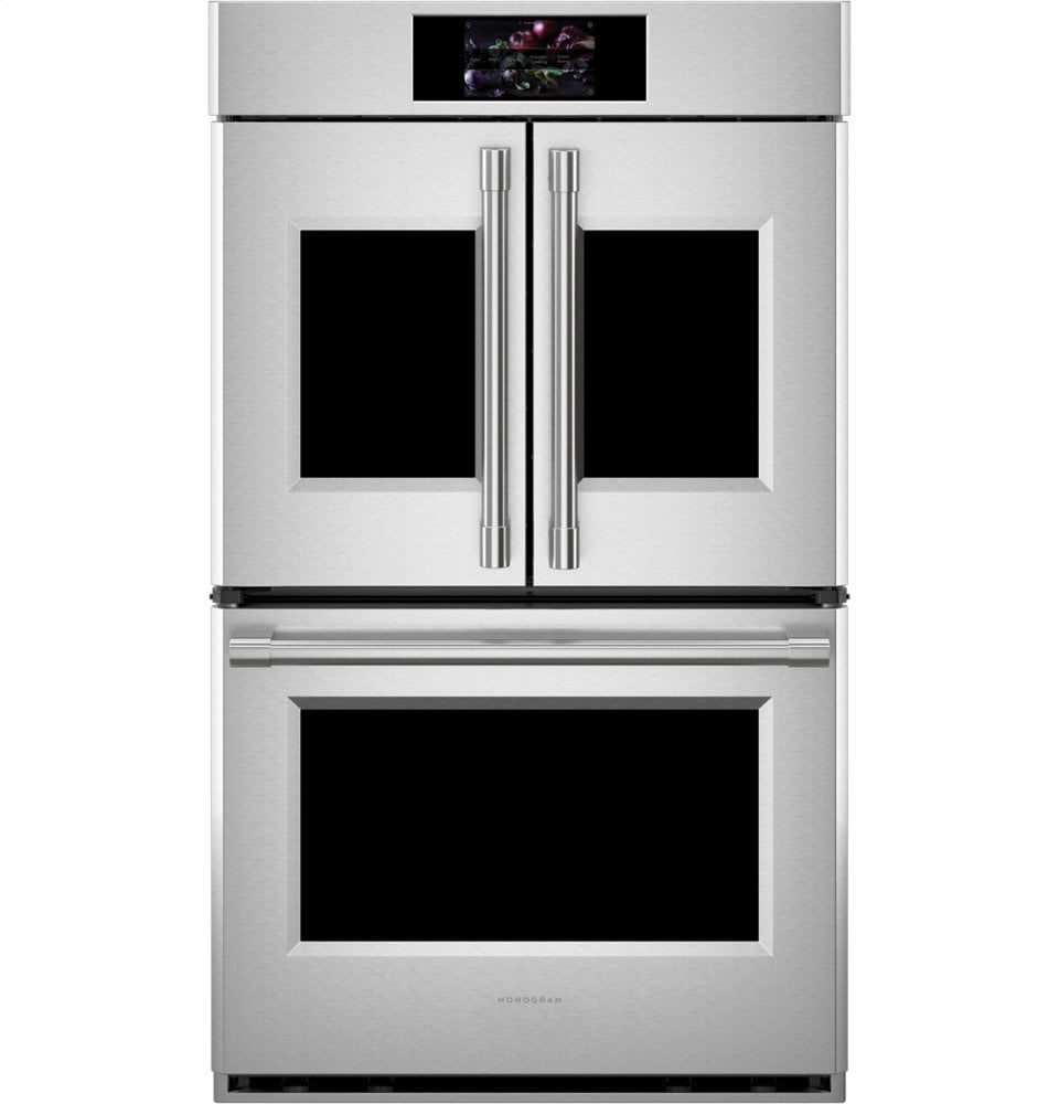 Monogram ZTDX1FPSNSS Monogram 30" Smart French-Door Electric Convection Double Wall Oven Statement Collection