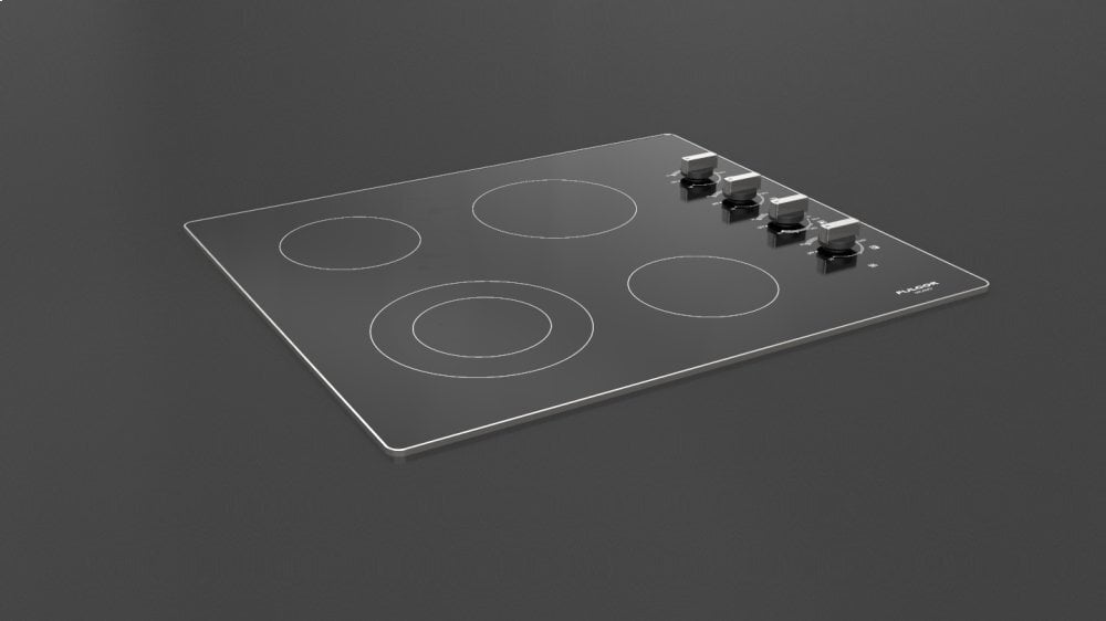 Fulgor Milano F3RK24S2 24" Radiant Cooktop With Knobs - Black Glass