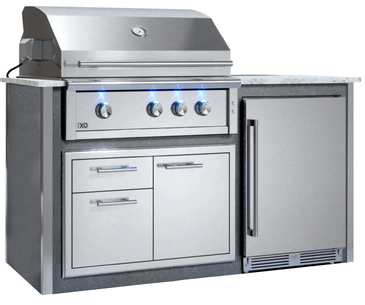 Xo Appliance XOGOK36V2GR Appliance Ready Pre-Assembled 36" Designer Island Gray COMPONENTS SOLD SEPARATELY