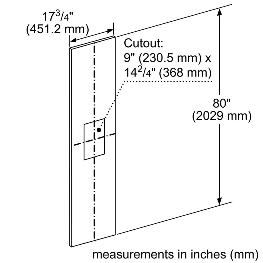 Thermador TFL18ID905 18'' Flush Ss Panel, Iwd , No Holes