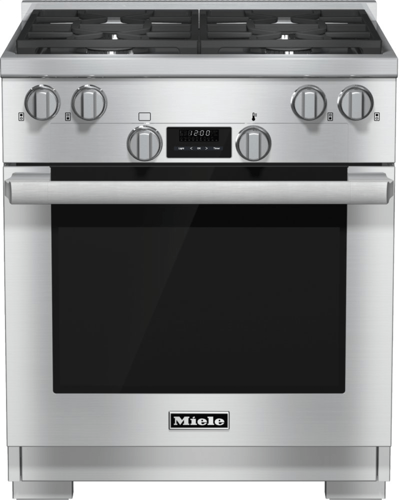 Miele HR1124LPCLEANTOUCHSTEEL Hr 1124 Lp - 30 Inch Range All Gas With Directselect, Twin Convection Fans And M Pro Dual Stacked Burners