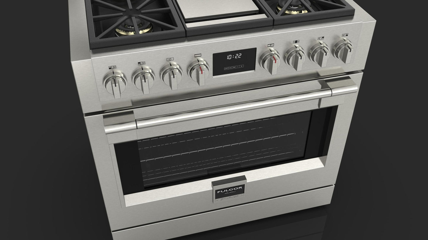 Fulgor Milano F6PGR364GS2 Sofia 36 Pro All Gas Range With Griddle