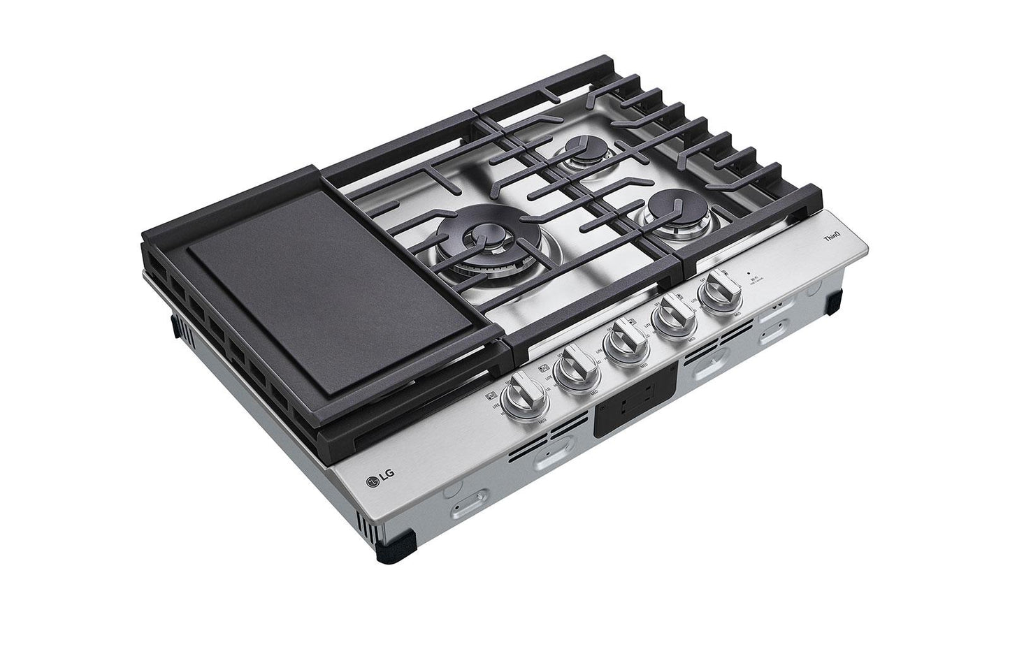 Lg CBGJ3027S 30" Smart Gas Cooktop With Ultraheat&#8482; 22K Btu Dual Burner And Led Knobs