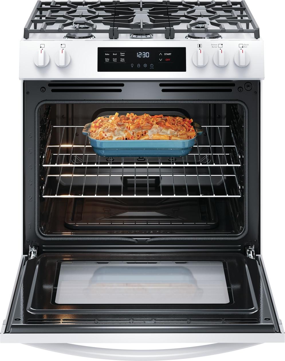 Frigidaire FCFG3062AW Frigidaire 30" Front Control Gas Range With Quick Boil