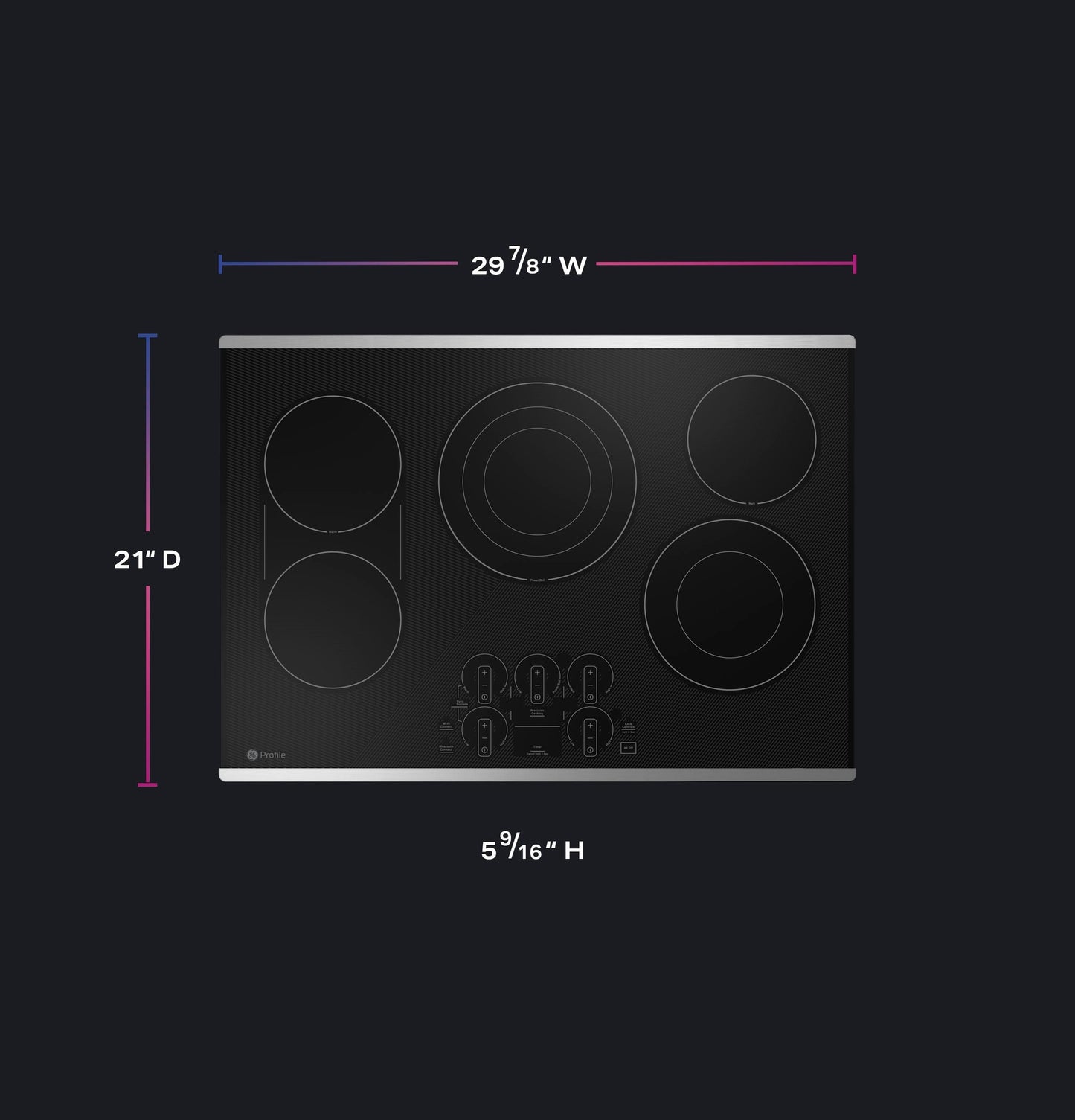 Ge Appliances PEP9030STSS Ge Profile&#8482; 30" Built-In Touch Control Electric Cooktop