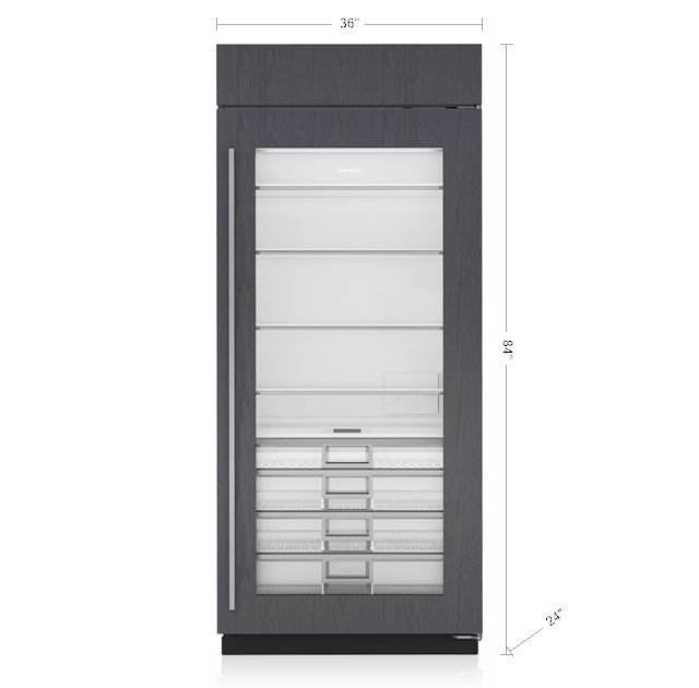 Sub-Zero CL3650RGOL 36" Classic Refrigerator With Glass Door - Panel Ready