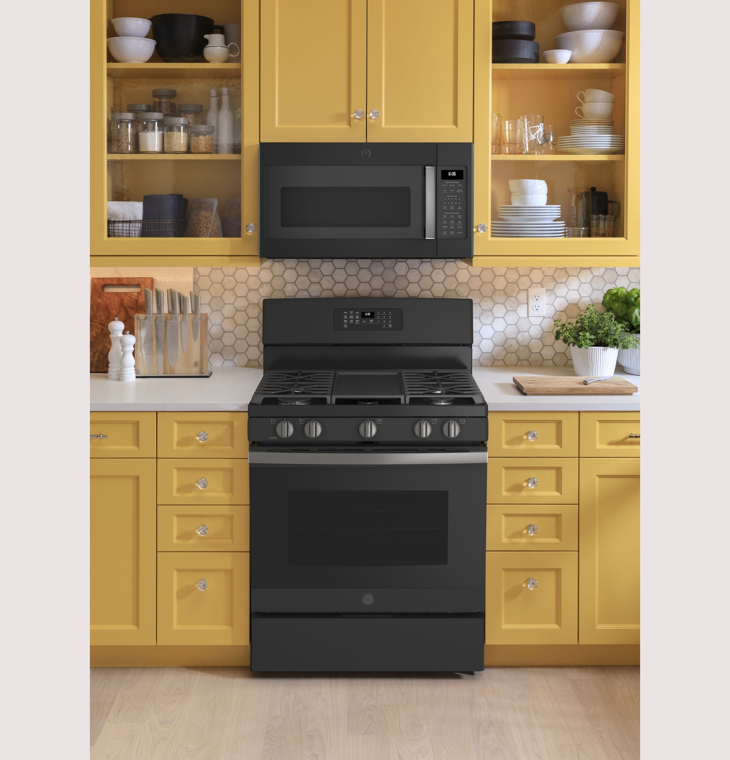 Ge black slate on sale gas stove