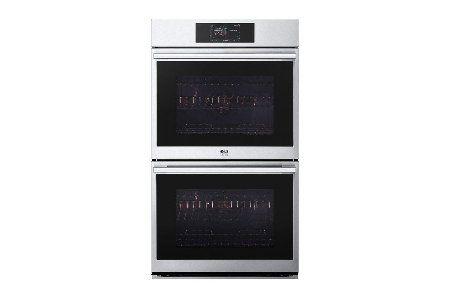 Lg WDES9428F Lg Studio 9.4 Cu. Ft. Smart Instaview® Electric Double Built-In Wall Oven With Air Fry & Steam Sous Vide