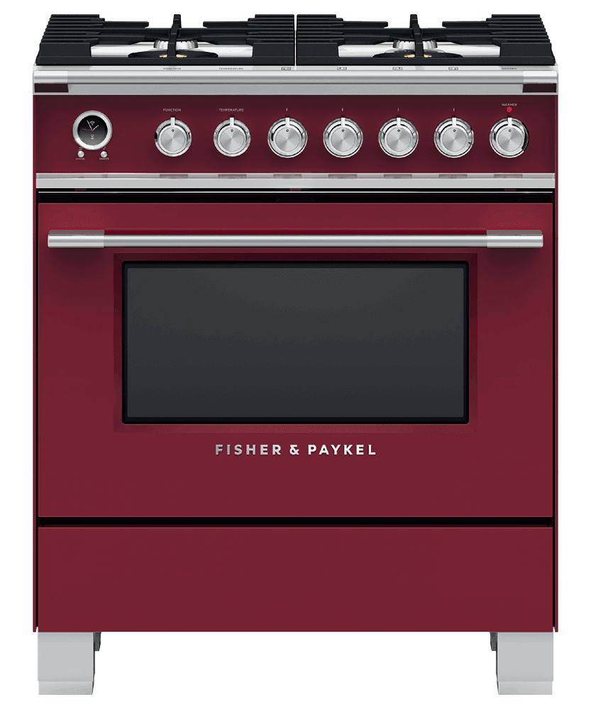 Fisher & Paykel OR30SCG6R1 Dual Fuel Range, 30", 4 Burners, Self-Cleaning