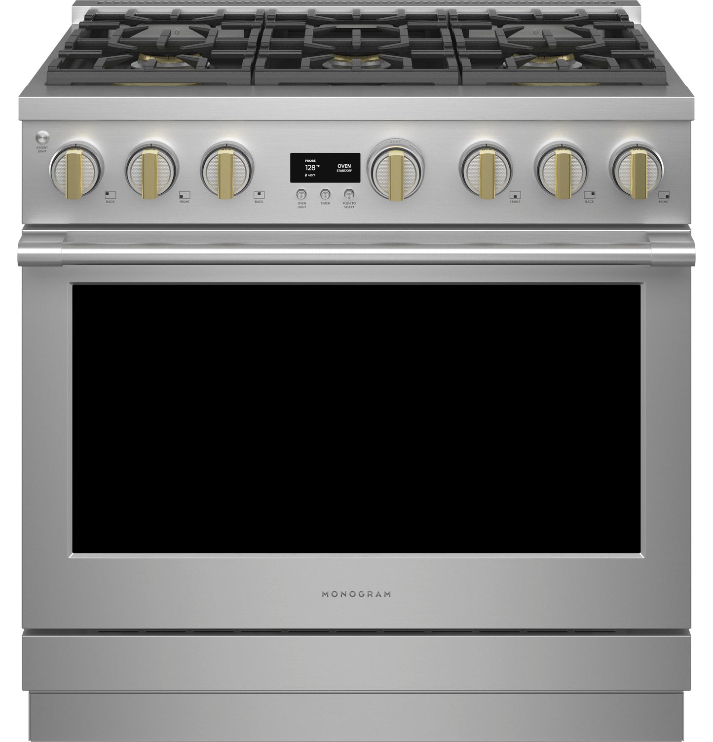 Monogram ZDP366NTSS Monogram 36" Dual-Fuel Professional Range With 6 Burners (Natural Gas)