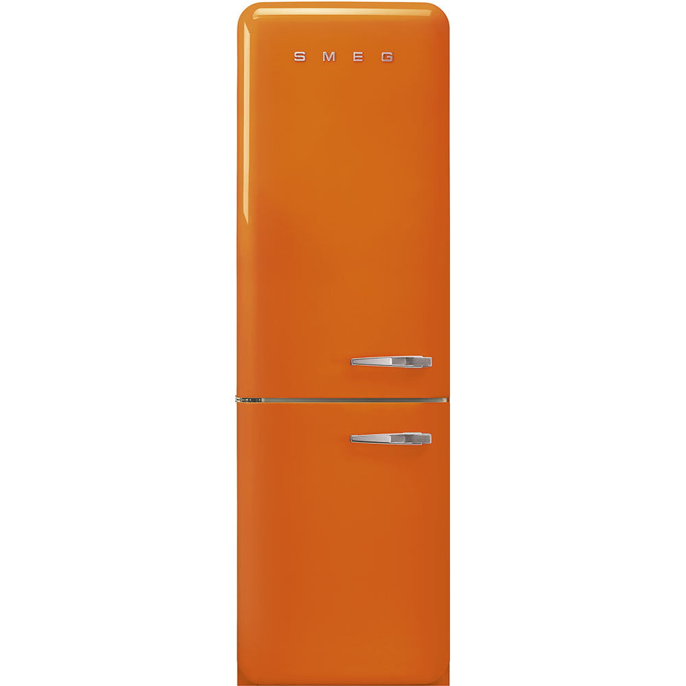 Smeg FAB32ULOR3 '50S Style No Frost' Fridge-Freezer, Orange, Left Hand Hinge, 60 Cm (Approx 24")