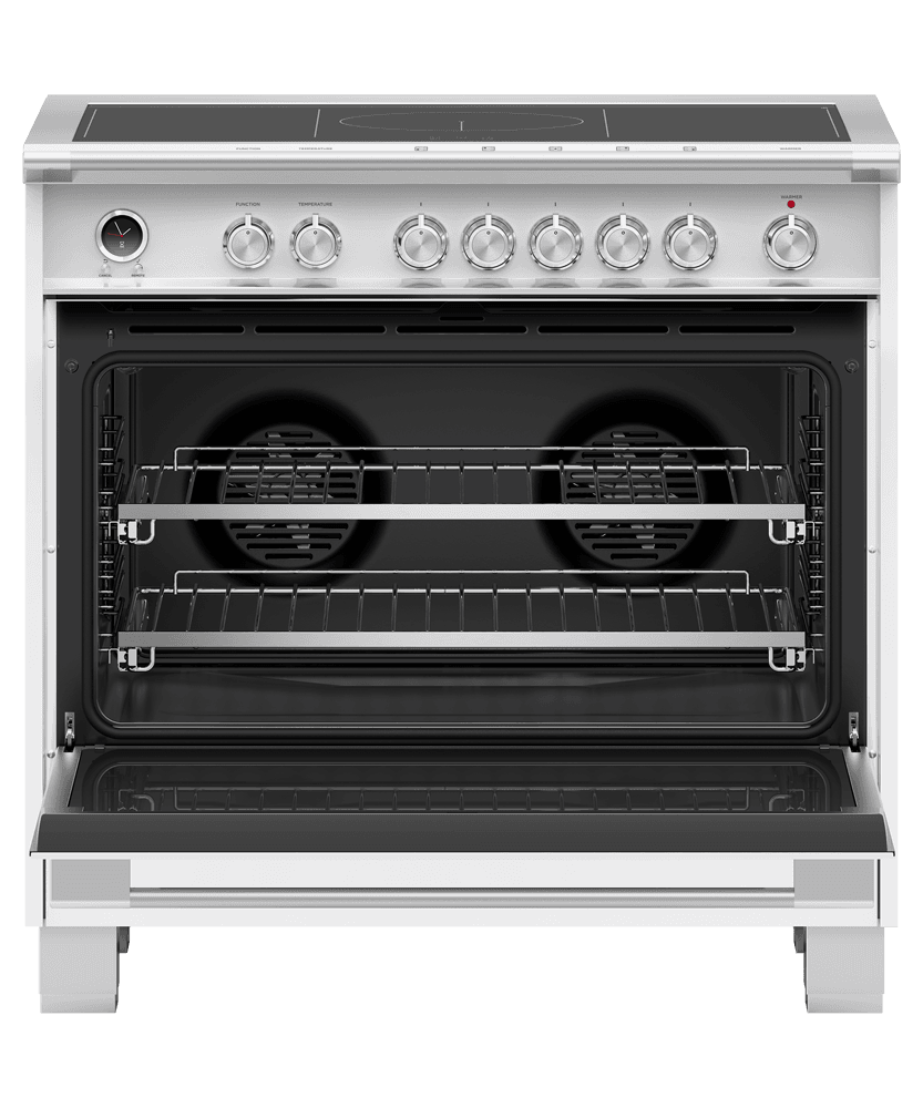 Fisher & Paykel OR36SCI6W1 Induction Range, 36", 5 Zones With Smartzone, Self-Cleaning