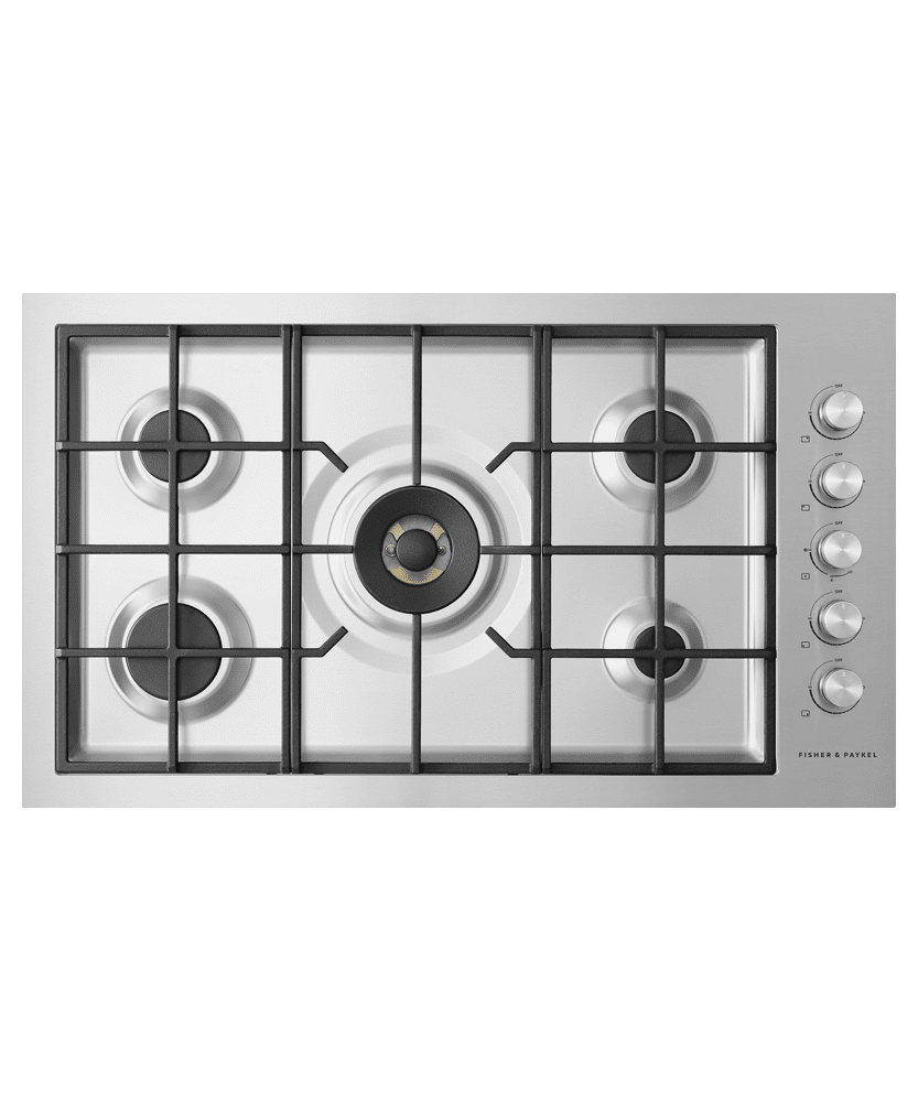 Fisher & Paykel CG365DLPRX2N Gas On Steel Cooktop, 36", Flush Fit, Lpg