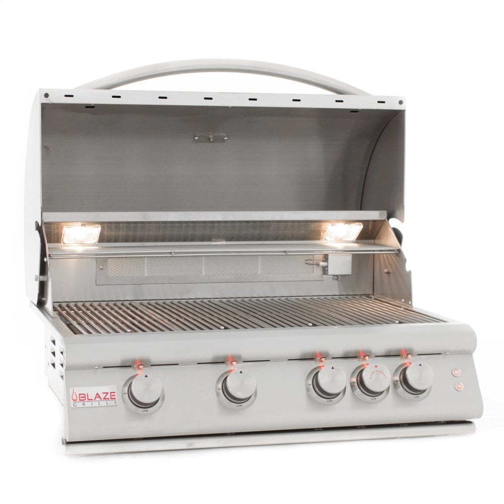 Blaze Grills BLZ4LTE2LP Blaze 32 Inch 4-Burner Lte Gas Grill With Rear Burner And Built-In Lighting System, With Fuel Type - Propane