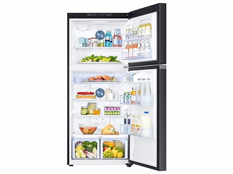 Samsung RT18M6213SG 18 Cu. Ft. Top Freezer Refrigerator With Flexzone&#8482; In Black Stainless Steel