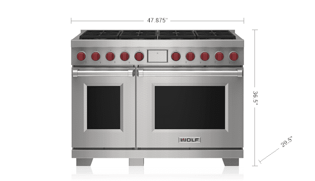 Wolf DF48850SP 48" Dual Fuel Range - 8 Burners