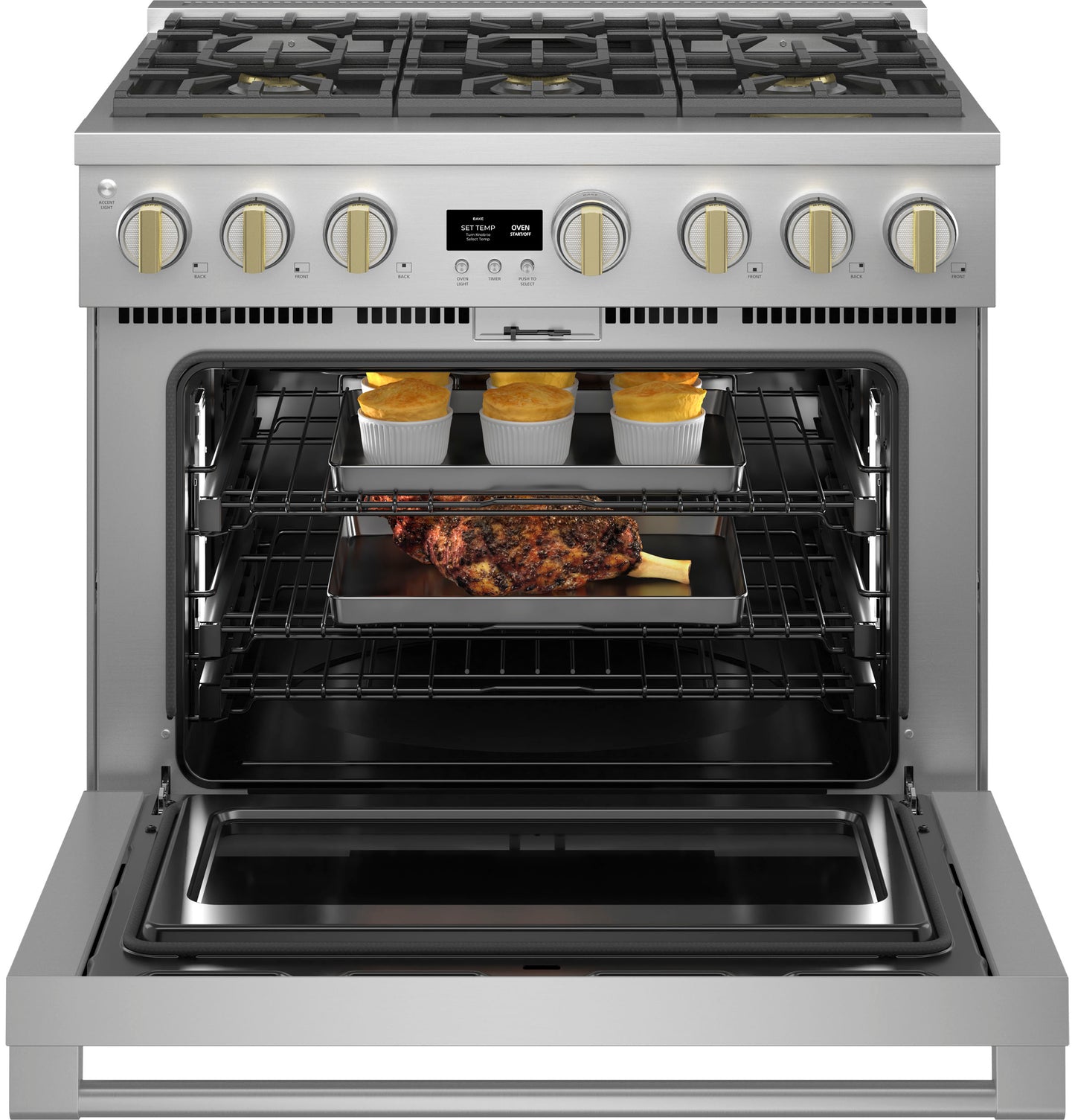 Monogram ZDP366NTSS Monogram 36" Dual-Fuel Professional Range With 6 Burners (Natural Gas)