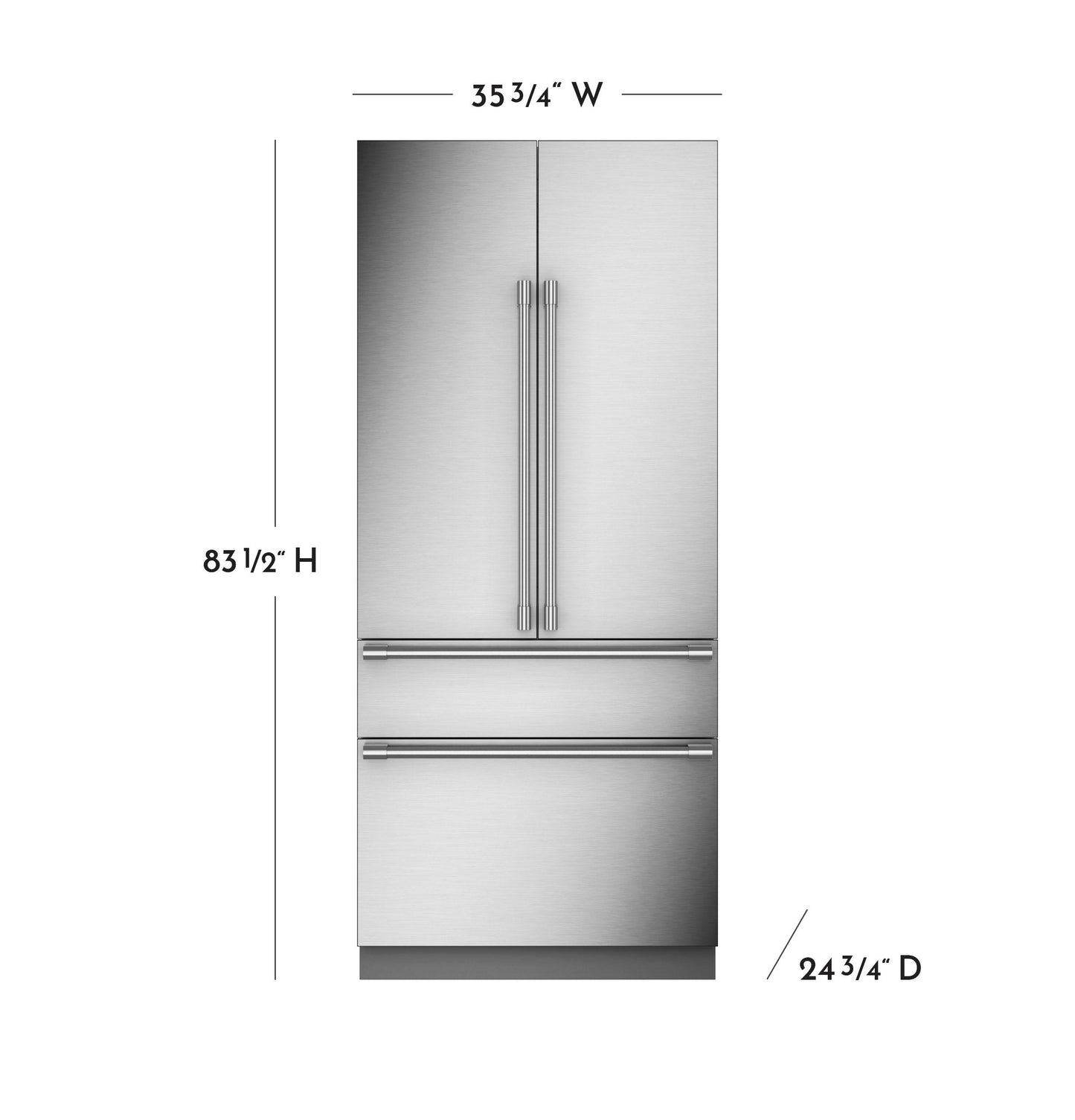 Monogram ZIP364NBVII Monogram 36" Integrated French-Door Refrigerator - Coming Soon