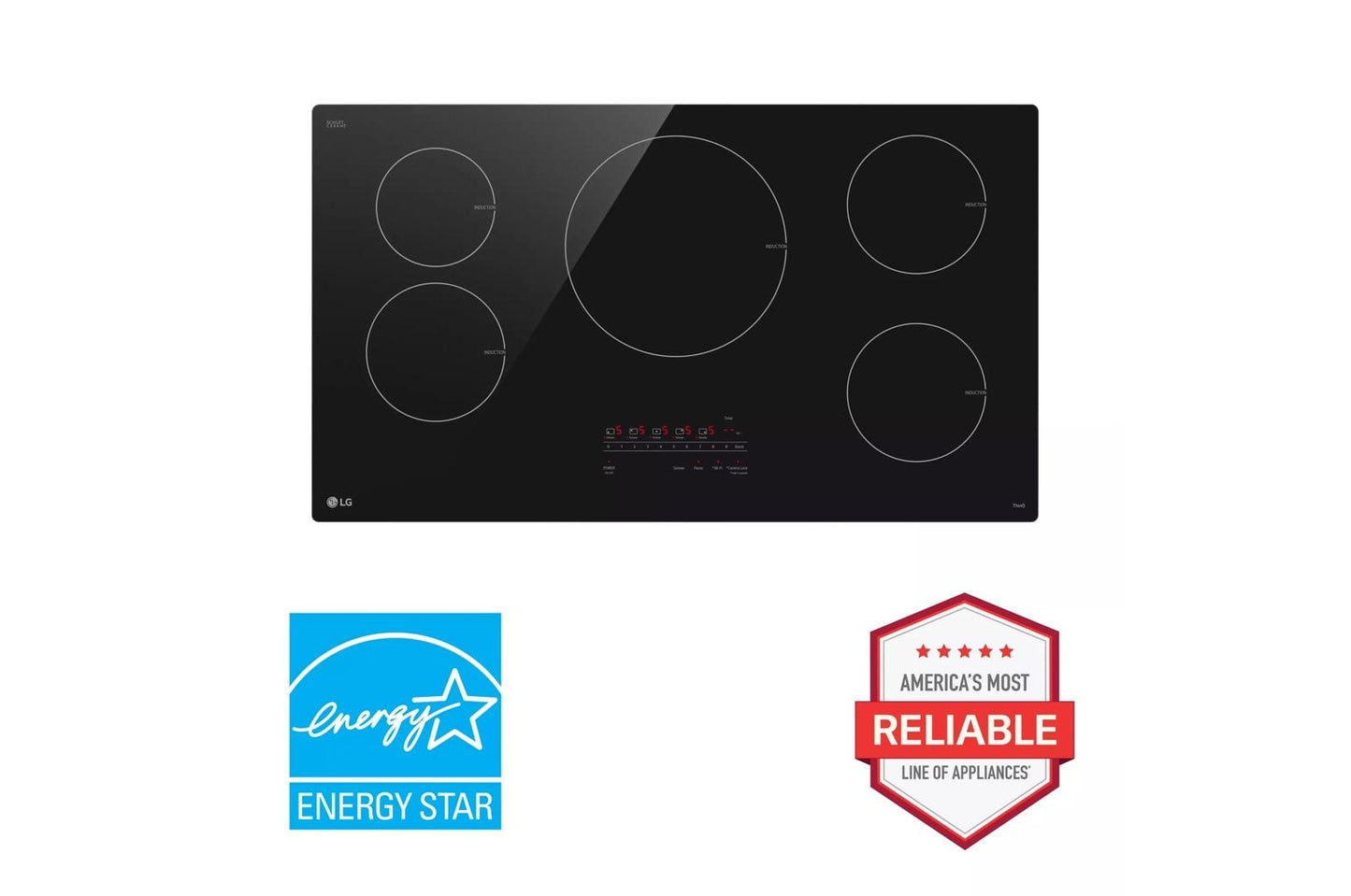 Lg CBIH3613BE 36" Smart Induction Cooktop With Ultraheat&#8482; 4.3Kw Element