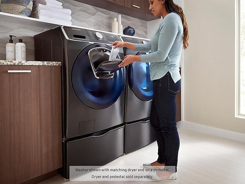 Samsung WF45K6500AV 4.5 Cu. Ft. Smart Front Load Washer With Addwash&#8482; In Black Stainless Steel