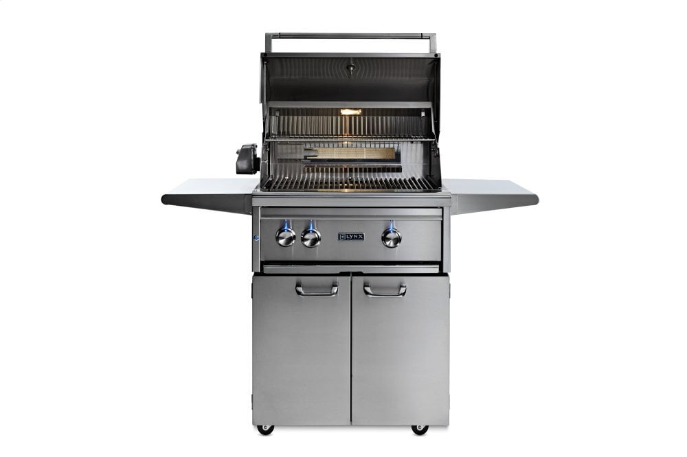 Lynx L27TRFLP 27" Lynx Professional Freestanding Grill With 1 Trident And 1 Ceramic Burner And Rotisserie, Lp