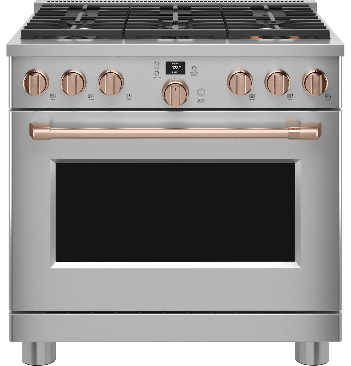 Cafe C2Y366P2TS1 Café&#8482; 36" Smart Dual-Fuel Commercial-Style Range With 6 Burners (Natural Gas)