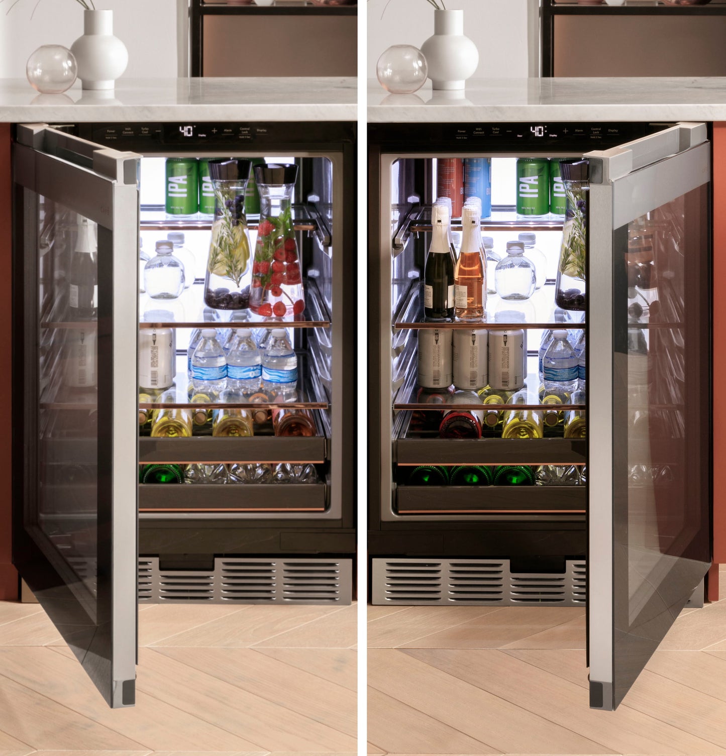 Cafe CCR06BM2PS5 Café Beverage Center In Platinum Glass