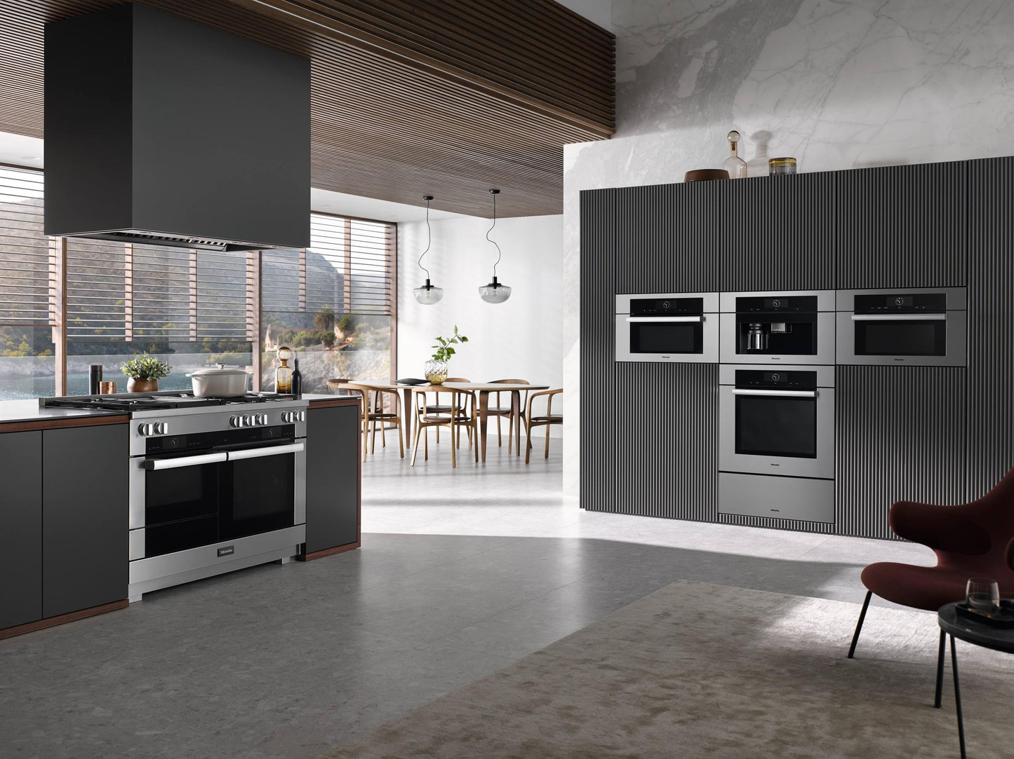 Miele HR19563GDFGDCLEANTOUCHSTEEL Hr 1956-3 G Df Gd - 48 Inch Range - The Dual Fuel All-Rounder With M Touch For The Highest Demands.