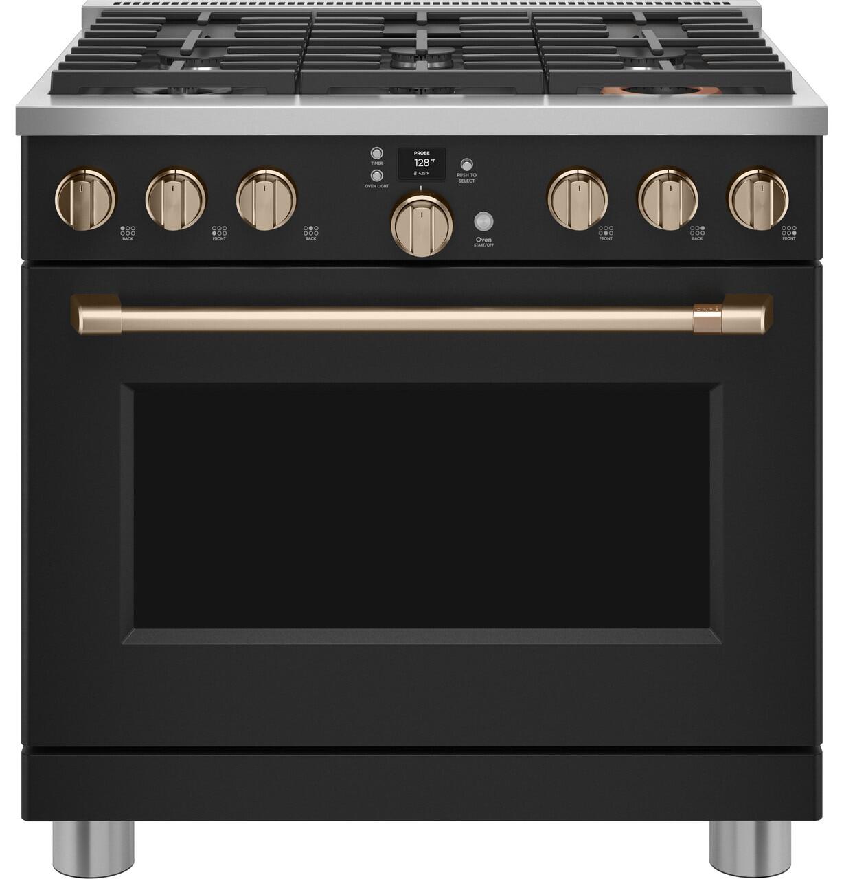 Cafe C2Y366P3TD1 Café&#8482; 36" Smart Dual-Fuel Commercial-Style Range With 6 Burners (Natural Gas)