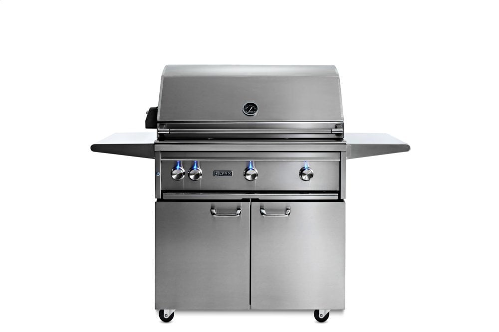 Lynx L36TRFLP 36" Lynx Professional Freestanding Grill With 1 Trident And 2 Ceramic Burners And Rotisserie, Lp