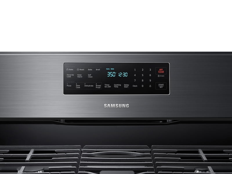 Samsung NX58T7511SG 5.8 Cu. Ft. Freestanding Gas Range With Air Fry And Convection In Black Stainless Steel