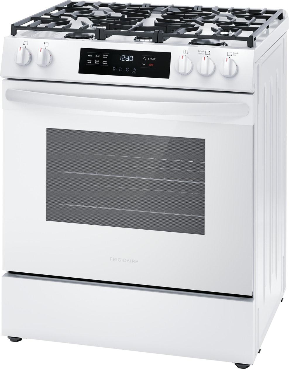 Frigidaire FCFG3062AW Frigidaire 30" Front Control Gas Range With Quick Boil