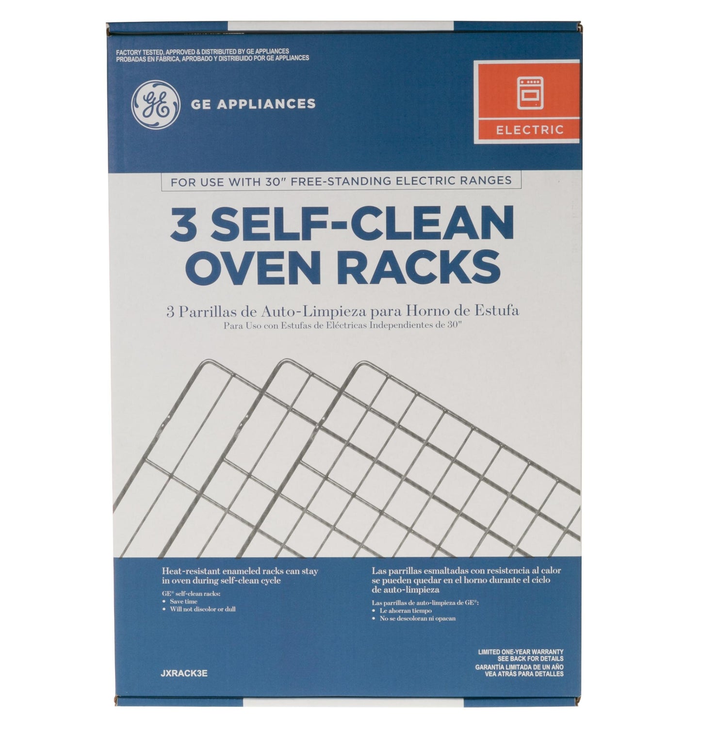 Ge Appliances JXRACK3E Ge® Self-Clean Oven Racks (3Pk) - For Electric Ranges