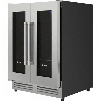 Thor Kitchen TWC2402 42 Bottle Dual Zone French Door Built-In Wine Cooler