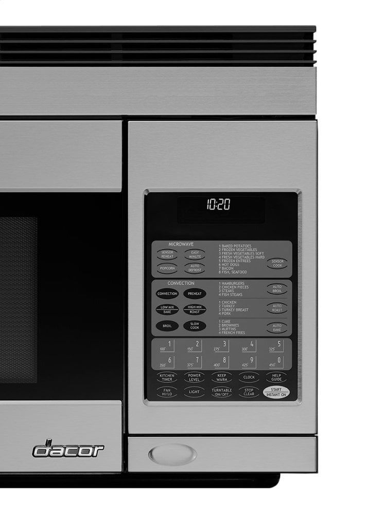 Dacor PCOR30S 30" Over-The-Range Microwave, Silver Stainless Steel