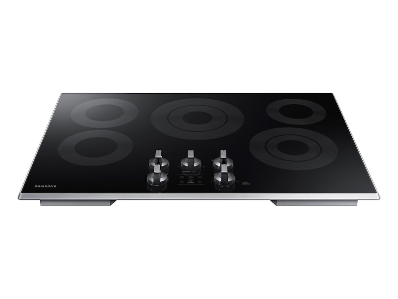 Samsung NZ30K7570RS 30 Inch Electric Cooktop with 5 Radiant Heating  Elements, Rapid Boil, Simmer/Melt Burners, Dishwasher Safe Blue  LED-Illuminated Knobs, Wi-Fi Connectivity and Hot Surface Indicator Light:  Stainless Steel Trim