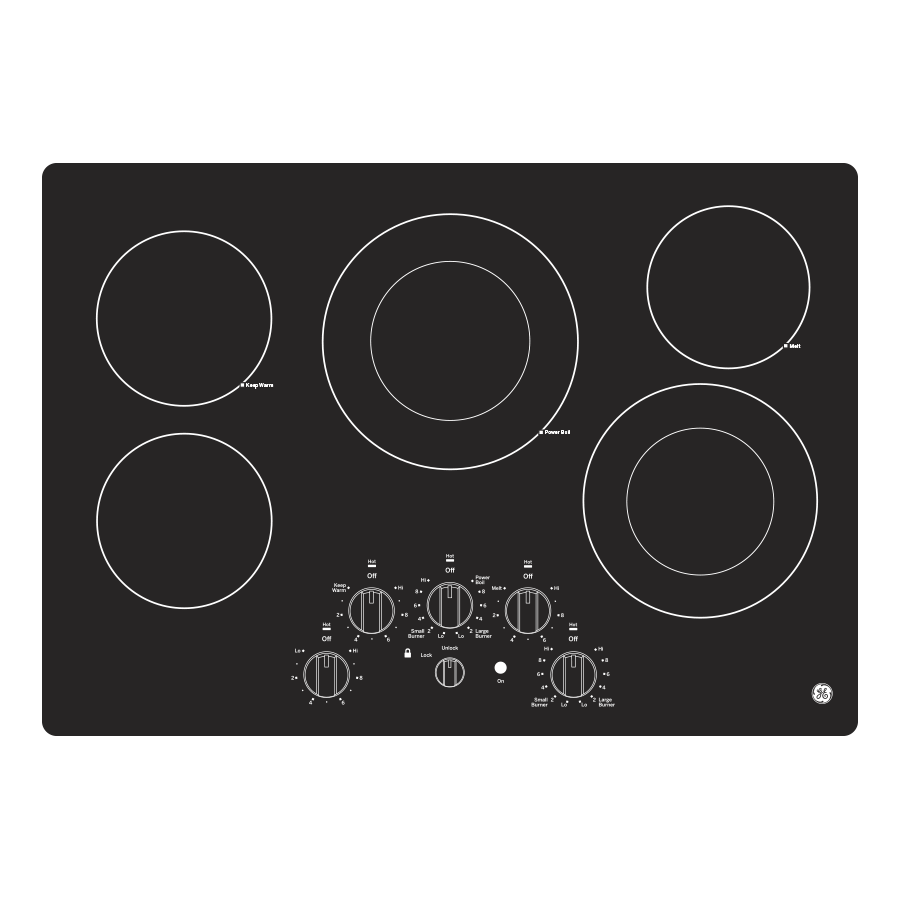 Ge Appliances JEP5030DTBB Ge® 30" Built-In Knob Control Electric Cooktop