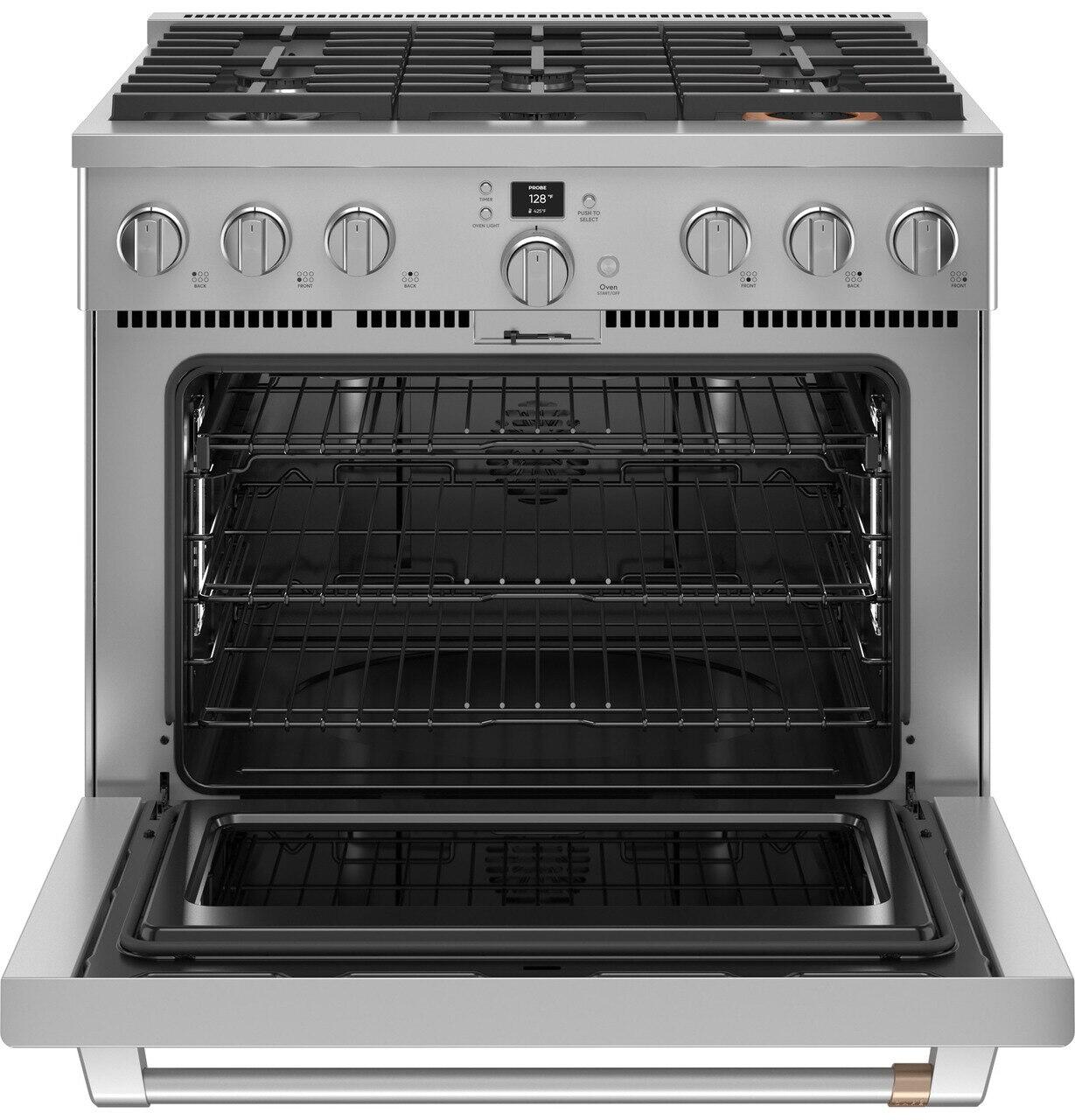 Cafe C2Y366P2TS1 Café&#8482; 36" Smart Dual-Fuel Commercial-Style Range With 6 Burners (Natural Gas)