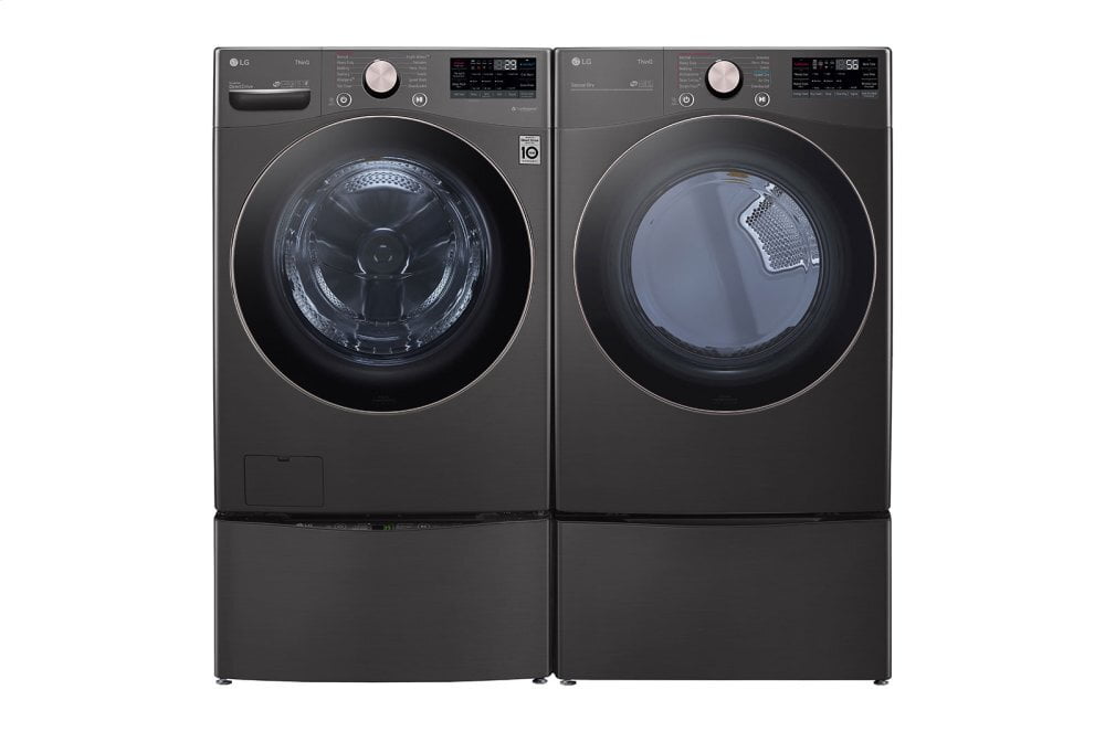 Lg DLGX4001B 7.4 Cu. Ft. Ultra Large Capacity Smart Wi-Fi Enabled Front Load Gas Dryer With Turbosteam&#8482; And Built-In Intelligence