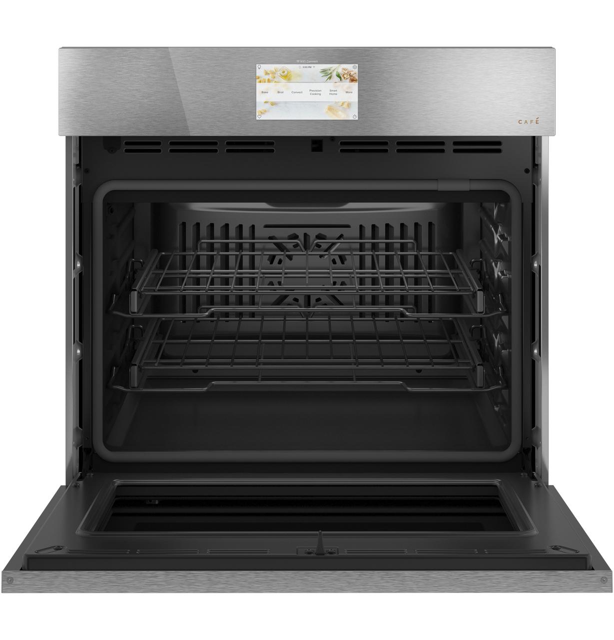 Cafe CTS90DM2NS5 Café&#8482; Minimal Series 30" Smart Built-In Convection Single Wall Oven In Platinum Glass