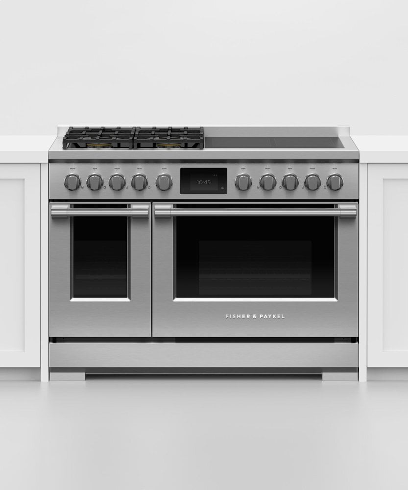 Fisher & Paykel RHV3484L Dual Fuel Range, 48", 4 Burners, 4 Induction Zones, Self-Cleaning, Lpg